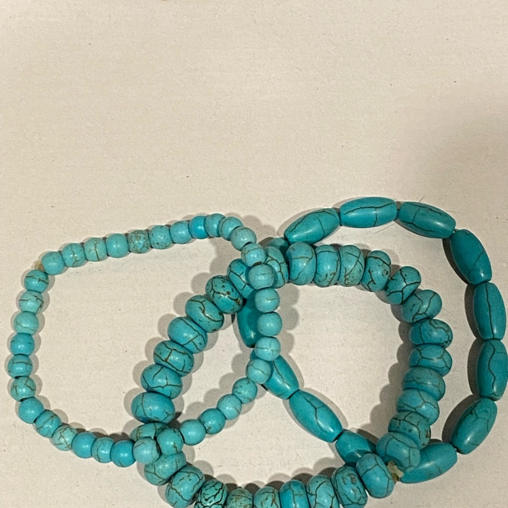 Turquoise Beaded Bracelet Set